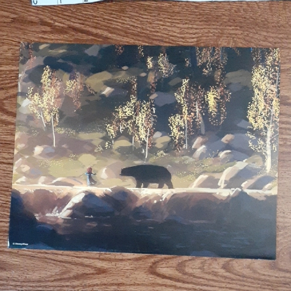 Disney Brown and Black Buffalo Silhouette Art Print